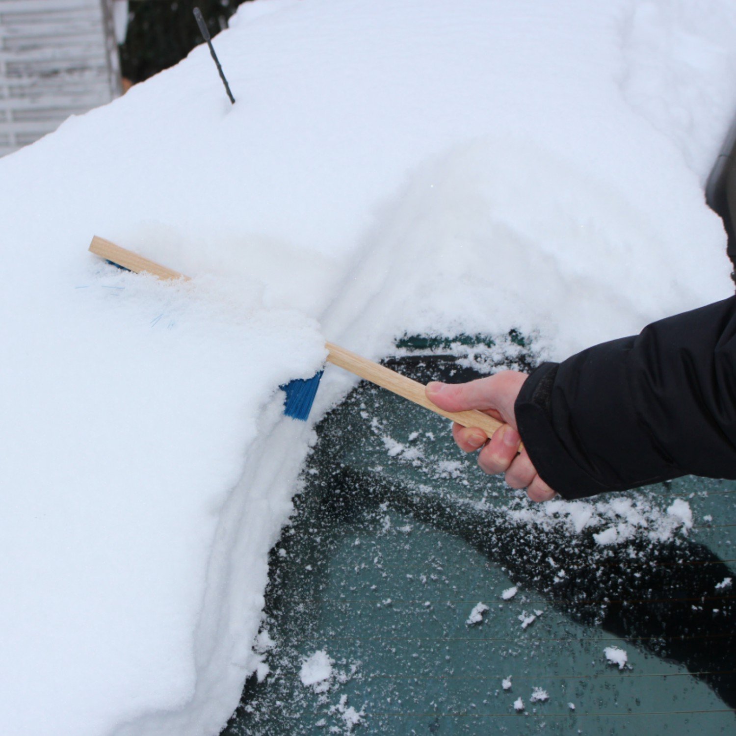 AUPROTEC Spazzola da Neve in Legno con Manico
