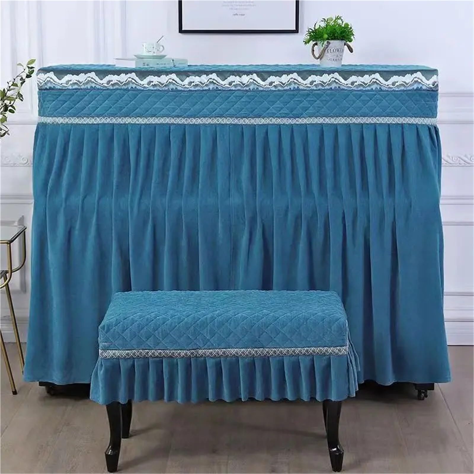 Copertura completa for pianoforte, telo in tessuto, copertura antipolvere for, mezze coperture in for per la maggior parte in posizione verticale(Color-06,153x35cm Cover)