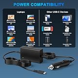 12 V/24 V 100 W ładowarka samochodowa USB C typ C zasilacz samochodowy | Kompatybilny z MacBook Lenovo Thinkpad Dell Lat