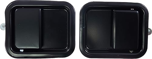 APDTY 139953 - Manija de puerta exterior izquierda y derecha acero negro para puertas de tamaño completo 1 manija izquierda y 1 manija de puerta