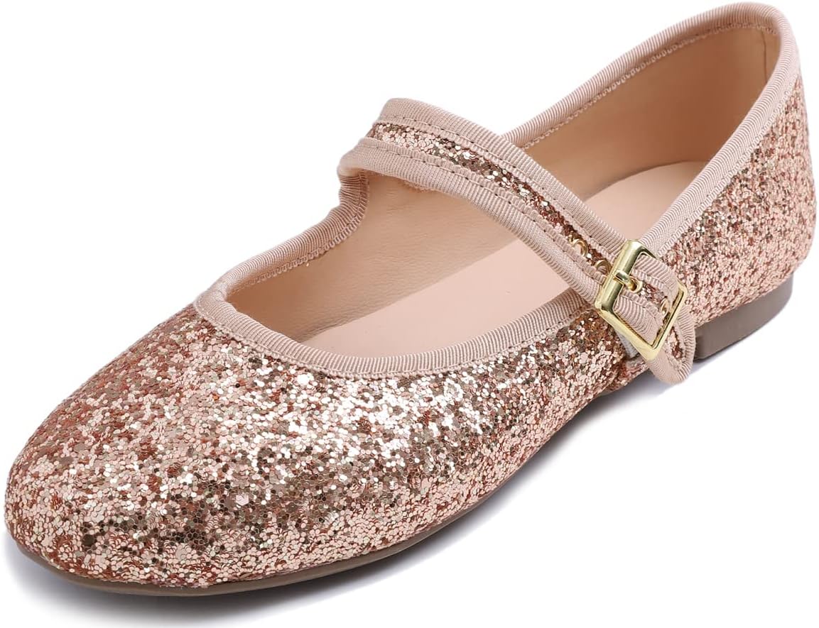 Rose Gold Glitter Mary Jane