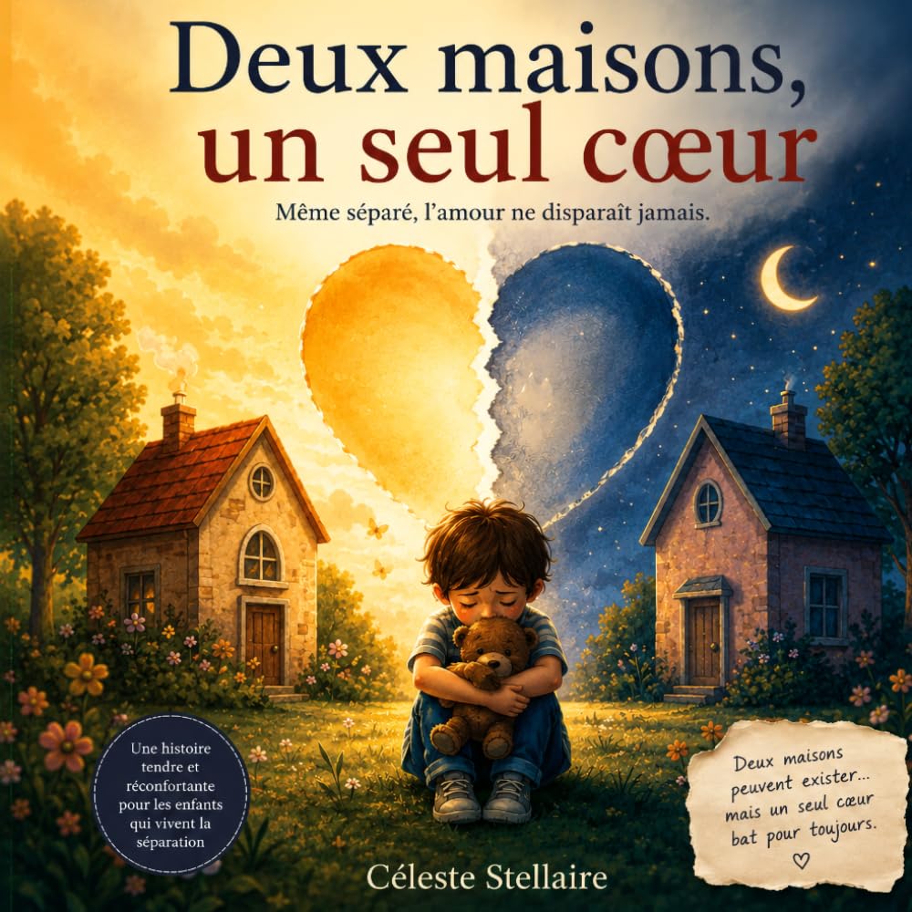 Deux maisons, un seul cœur: Une histoire douce pour les enfants de parents séparés