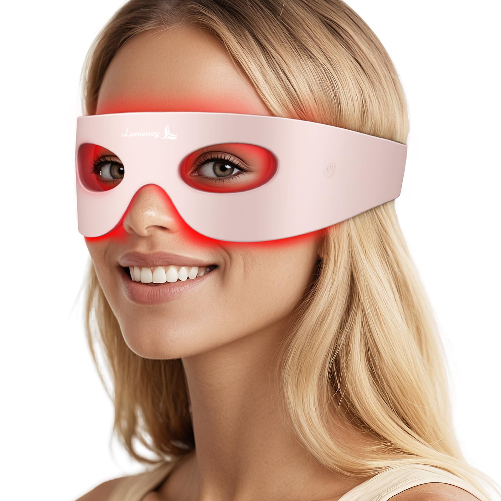 Red Light Therapy for Eyes, Wireless Under-Eye Red Light Therapy Mask with Timing Function, 3 Modes for Eyes Bags, Dark Circles, Fine Lines,