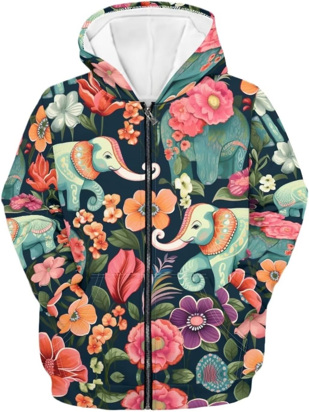 ZFRXIGN Kids Zip Up Hoodie Boys Girls Sweatshirt Vintage Jacket Activewear Pullover 6-16 Years