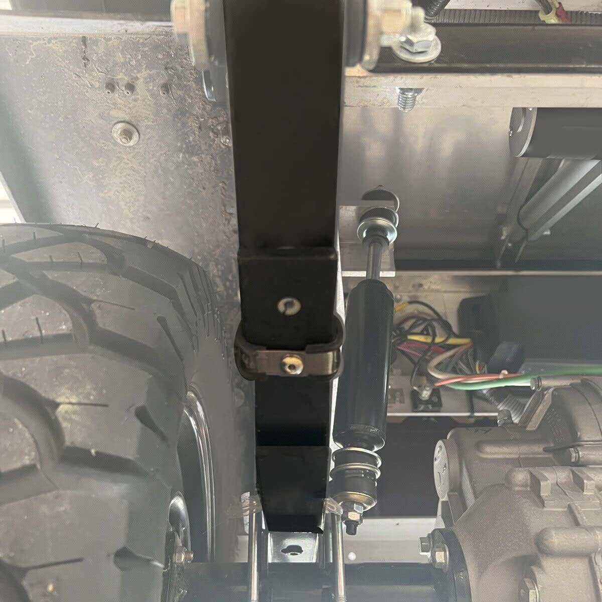 ECOTRIC 3 Leafs Rear Leaf Springs Compatible with 1981+ Club Car DS Golf Cart Heavy Duty with Bushings and Sleeves PAIR