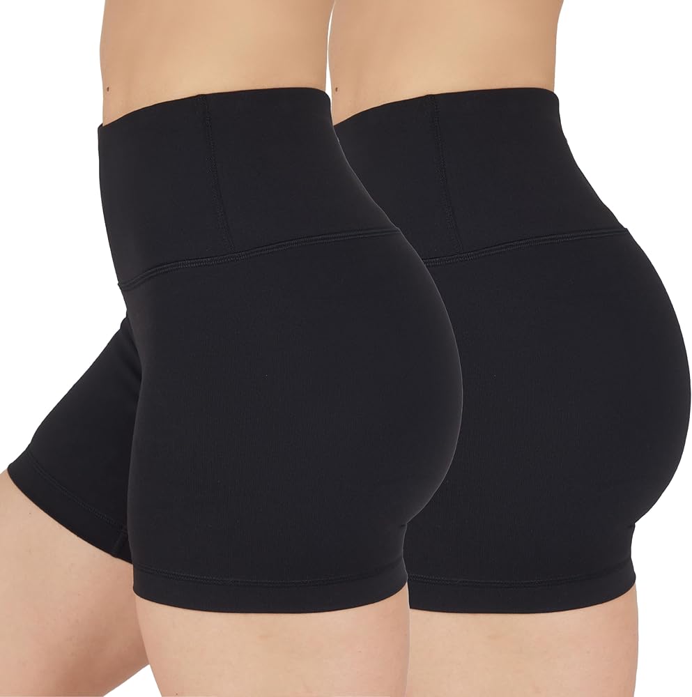 90 Degree By Reflex High Waist Power Flex Yoga Shorts - Tummy