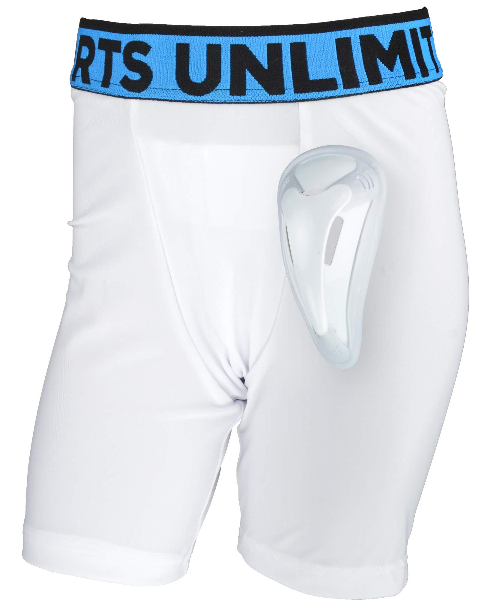 Sports Unlimited Youth Baseball Athletic Compression Shorts Athletic Supporter with Flex Cup