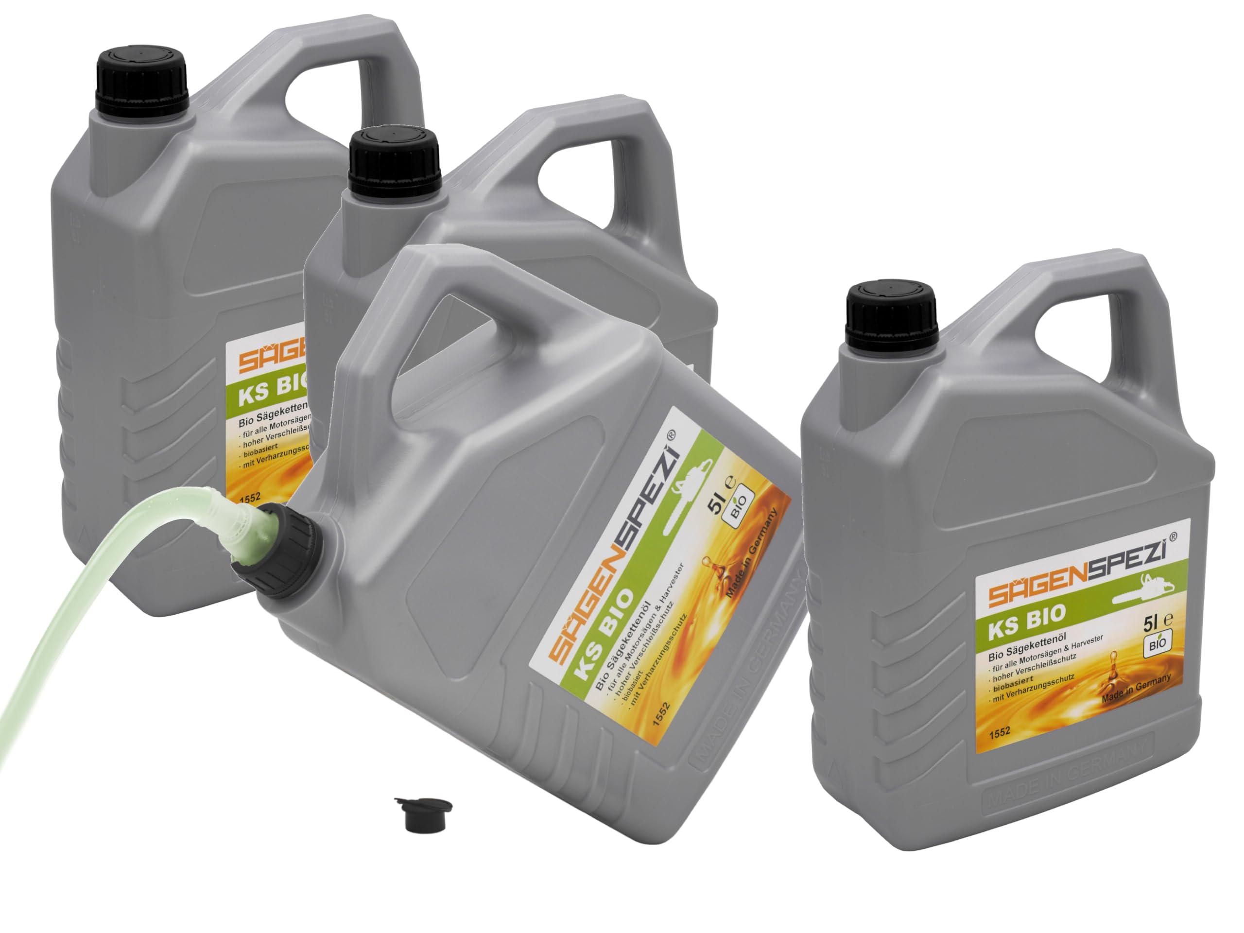 4x5 Liter Sägenspezi KS BIO Säge-Kettenöl Haftöl Bioöl für Motorsägen (insgesamt 20 Liter)