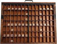 Vista 6 de 2000 azulejos de letras de madera, azulejos de madera de la A a la Z en mayúscula para proyectos creativos de manualidades, hacer posavasos