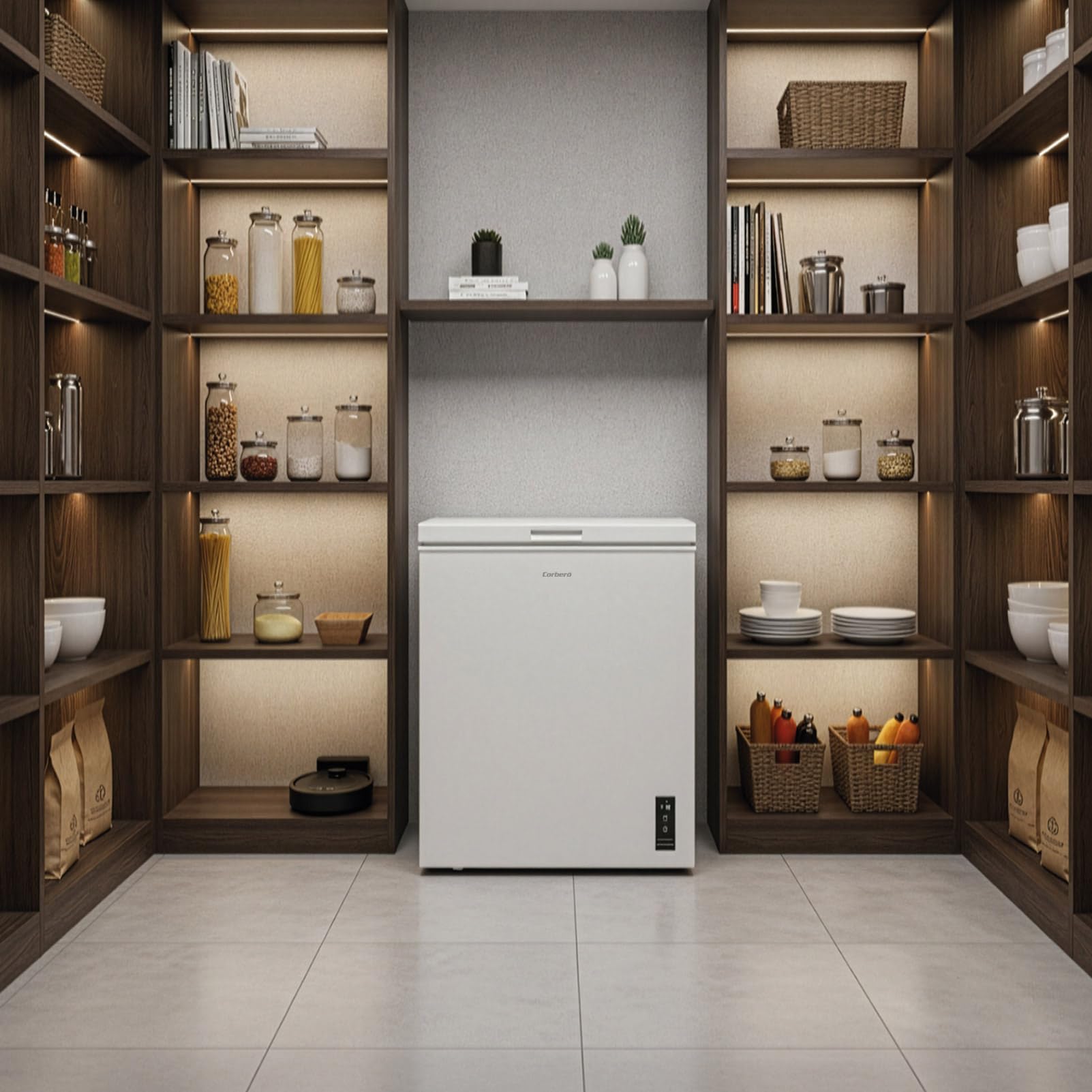 Corberó - Cassapanca congelatore | CCHM1506M | Statico | 143 L | 85 cm | 37 dB | 1 cestino flessibile | Sistema doppio e super congelamento | Bianco