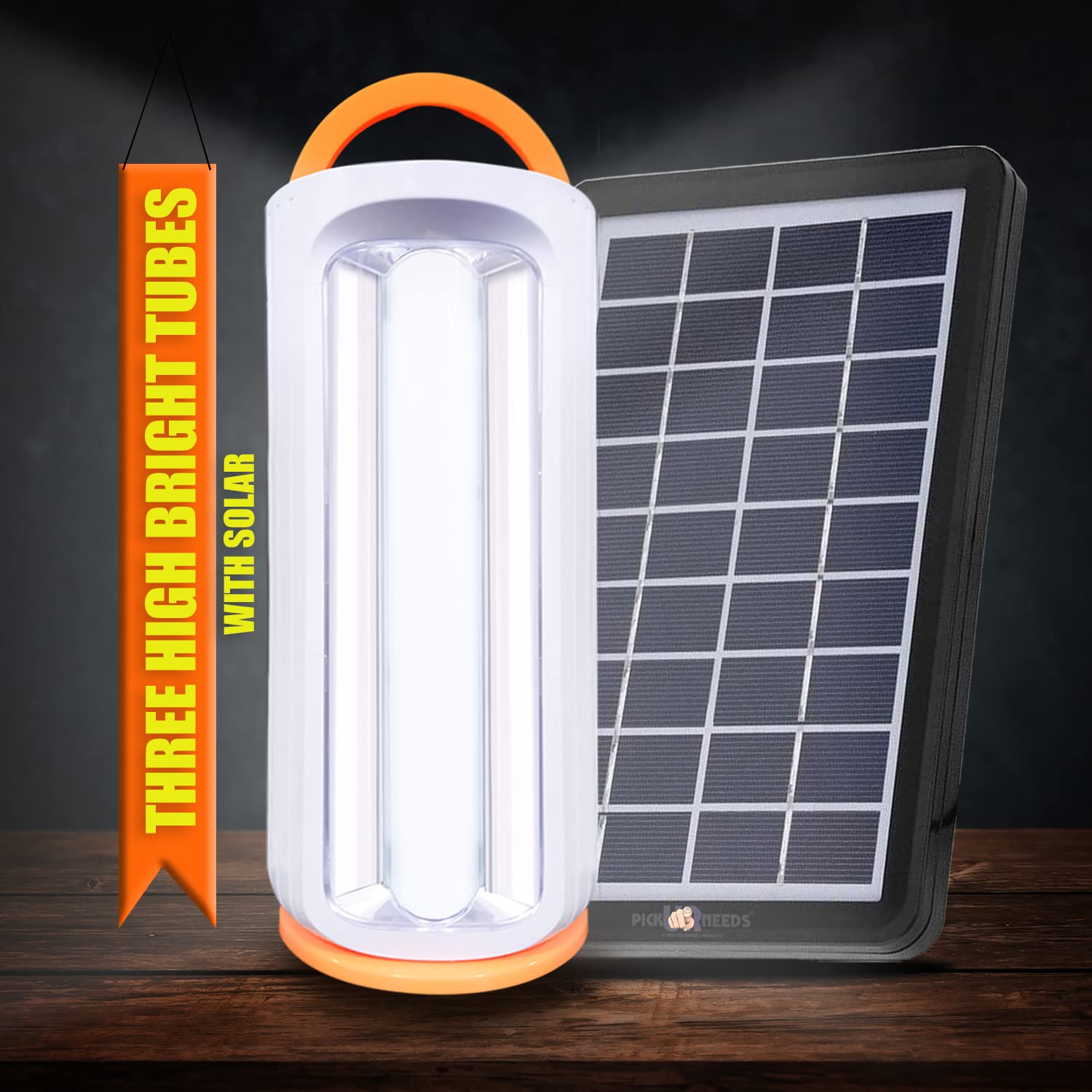 Pick Ur Needs Rechargeable 90W Home Emergency Light 3 Side Tube Floor Lantern Lamp + Solar Panel(3W+9V) (B0BC8FGJS4) Amazon Price History, Amazon Price Tracker