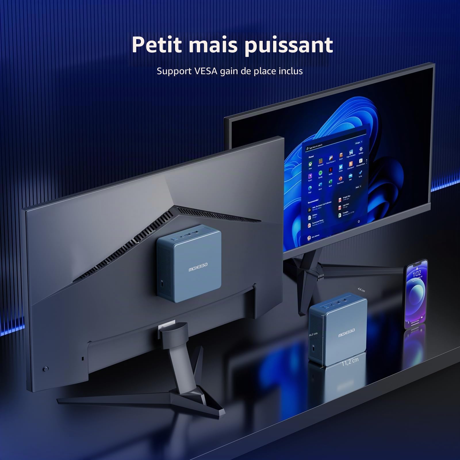 GEEKOM Mini IT12 Mini PC, 12ème génération i9-12900H(14 Coeurs, 20 Threads, jusqu'à 5,0 GHz) Mini Ordinateur,32 Go DDR4 1TB SSD NUC12 i9 Windows 11 Pro | 8K Iris XE Graphics | WiFi 6E | USB4*2