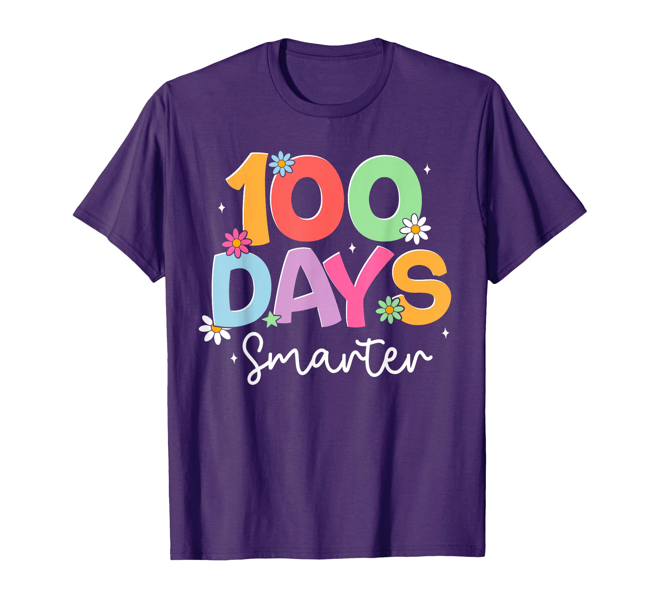 100 Days Smarter Happy 100th Day Of School Groovy Boy Girl T-Shirt