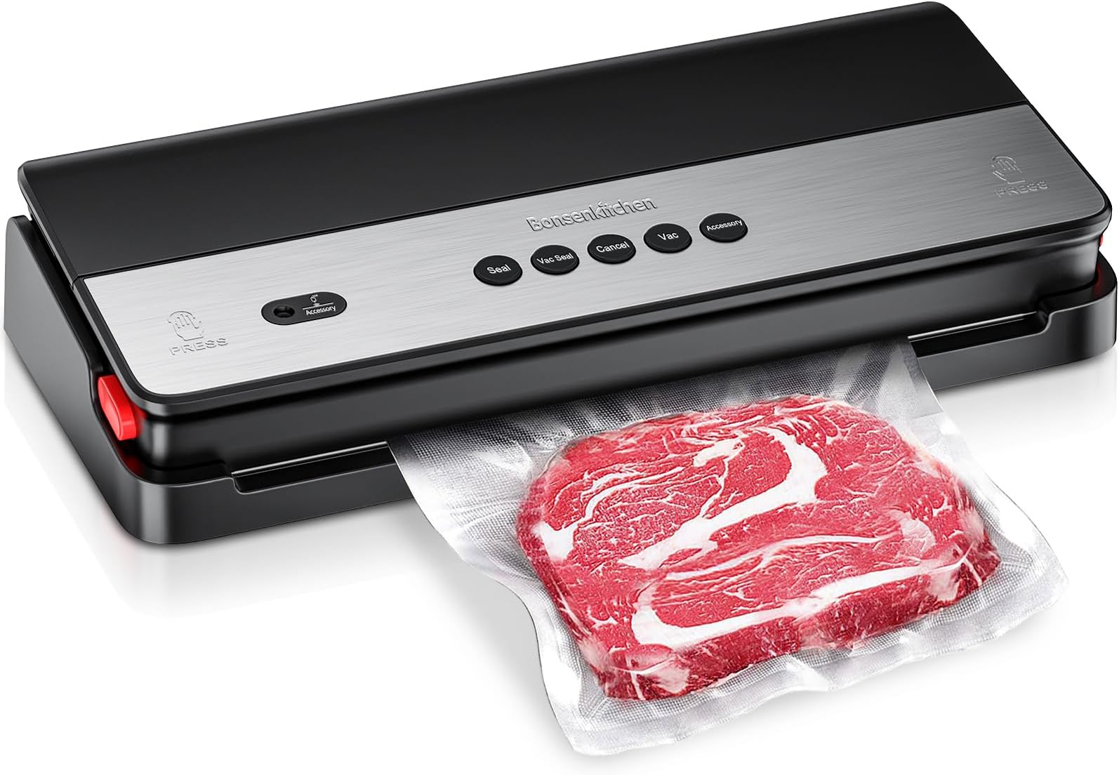 Macchina Sottovuoto Bonsenkitchen Con Tagliapasta - Per Conservazione Alimenti, Kit Completo - Foto 10