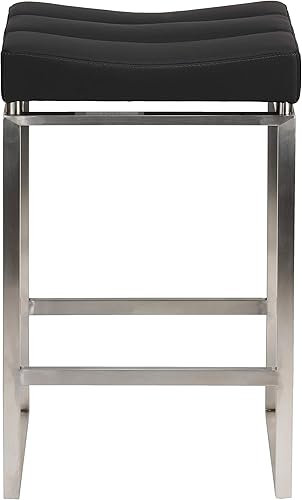 Miniatura 4 de Cortesi Home Isis Taburete de altura de encimera, 27" de alto, negro Negro -,gris,Rojo -