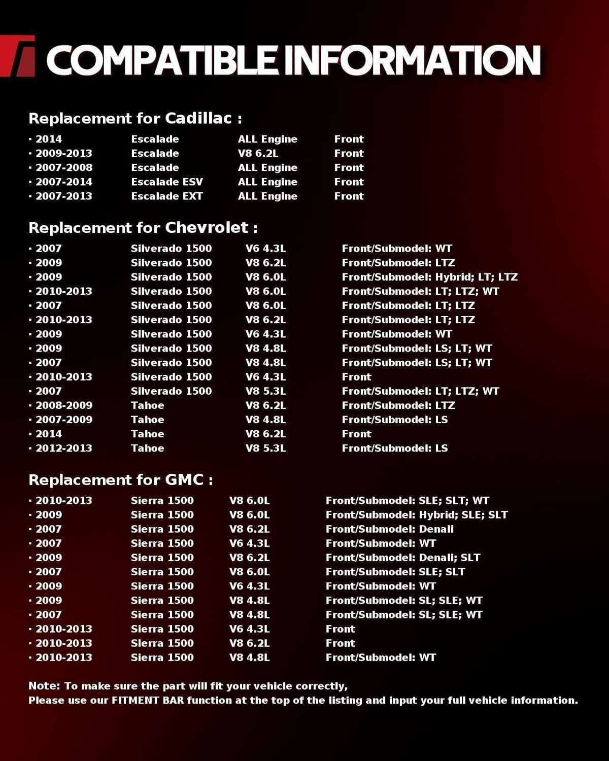 Torchbeam Front Upper Lower Control Arm w/Ball Joint & Outer Tie Rods & Sway Bars Suspension Kit Replace for GMC Chevy Silverado Sierra Yukon XL Suburban 1500 Tahoe Avalanche Cadillac Escalade ESV EXT