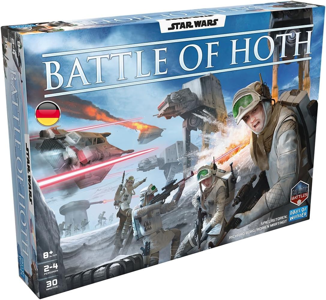 Days of Wonder, Star Wars Battle of Hoth – Strategisches Brettspiel für 2-4 Spieler ab 8 Jahren – mit 74 Miniaturen & 17 Szenarien – Imperium vs. Rebellen – Familien- & Kennerspiel
