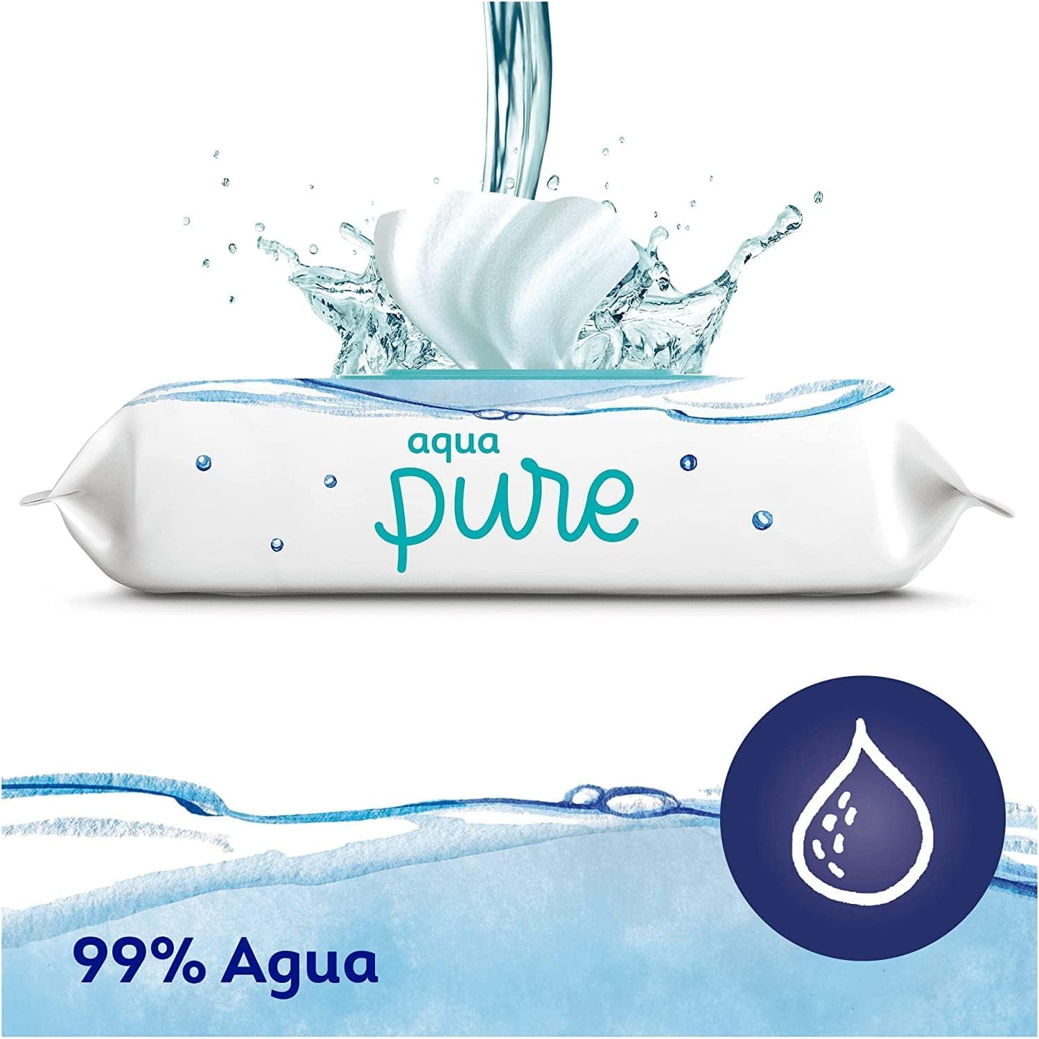 Dodot 224 Pañales Bebé Sensitive Talla 1 (2-5 kg) + 240 Pañales Talla 2 (4-8 kg) + Toallitas Aqua Pure, 18 Paquetes (18x48), Máxima Protección de la Piel