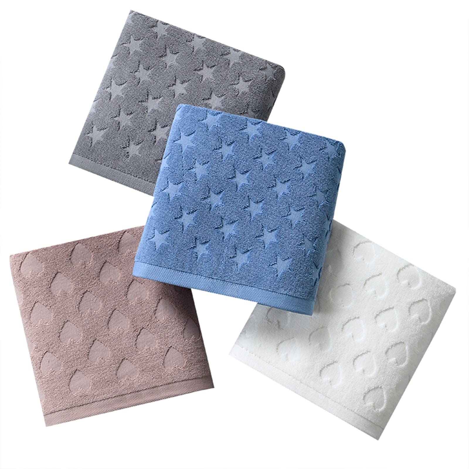 XUEMML Badetücher 4er Set, Badetuch Aus 100% Reiner Baumwolle 70x140CM Badetücher Für Badezimmer, Weiche, Saugfähige Badetücher Extra Groß, Badetücher-Sets Für Badezimmer, Hotel, Spa