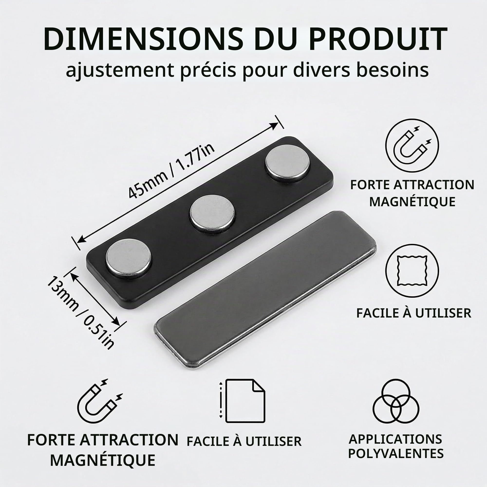 8 Pièces Moustiquaires De Fenêtres Clips Magnétiques,Aimant Rideau Pour Moustiquaire Fenetre Clips, Fenêtre Aimant Puissant Autocollant Clip De Fixation D'Écran(Noir)