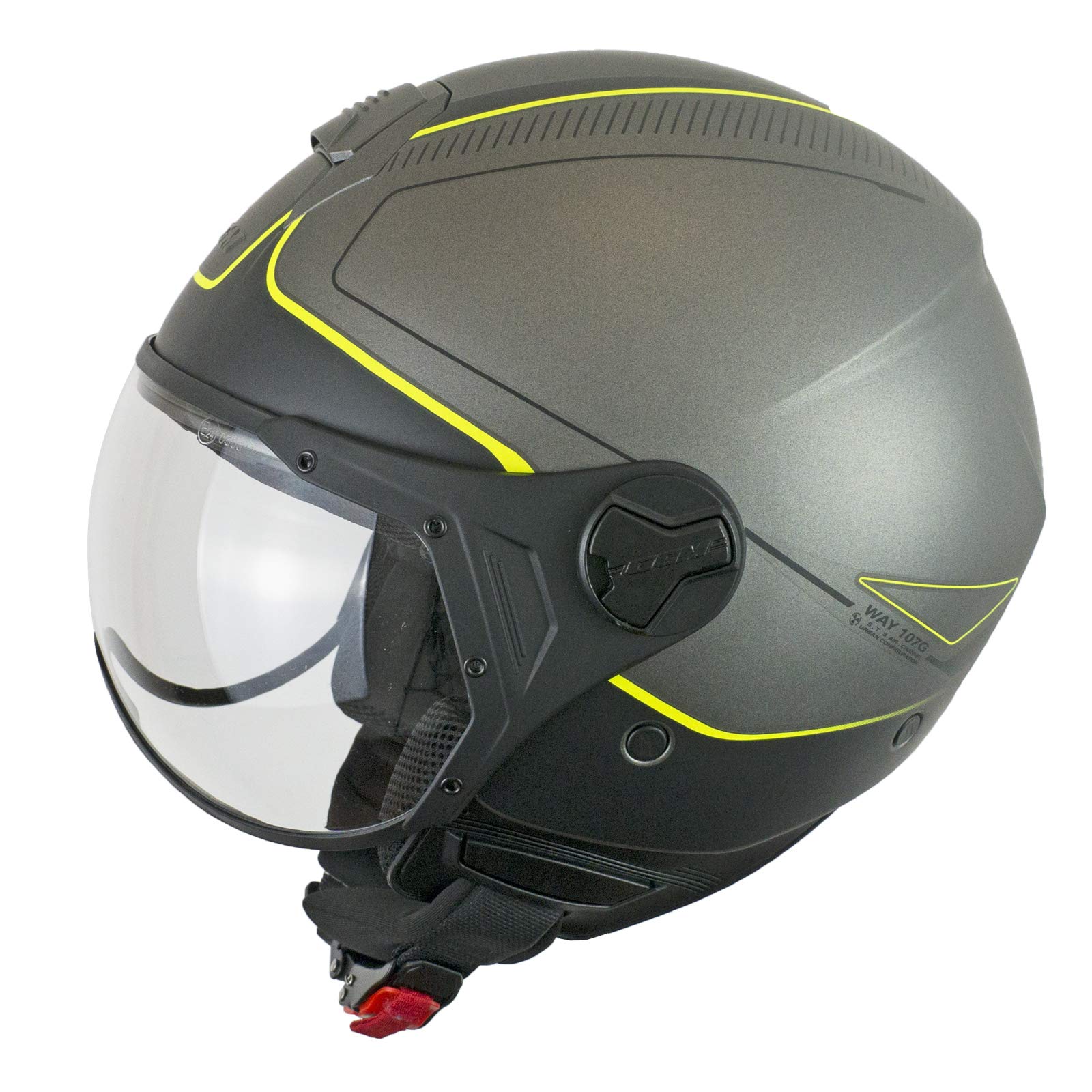 CGM Casco demi jet visiera sagomata