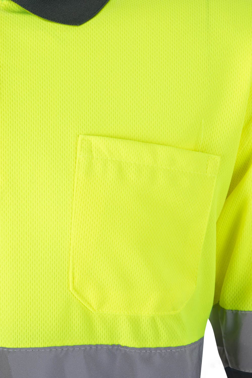 Velilla 175 - Signalshirt, langärmelig (Größe M) Farbe grau und gelb fluoreszierend