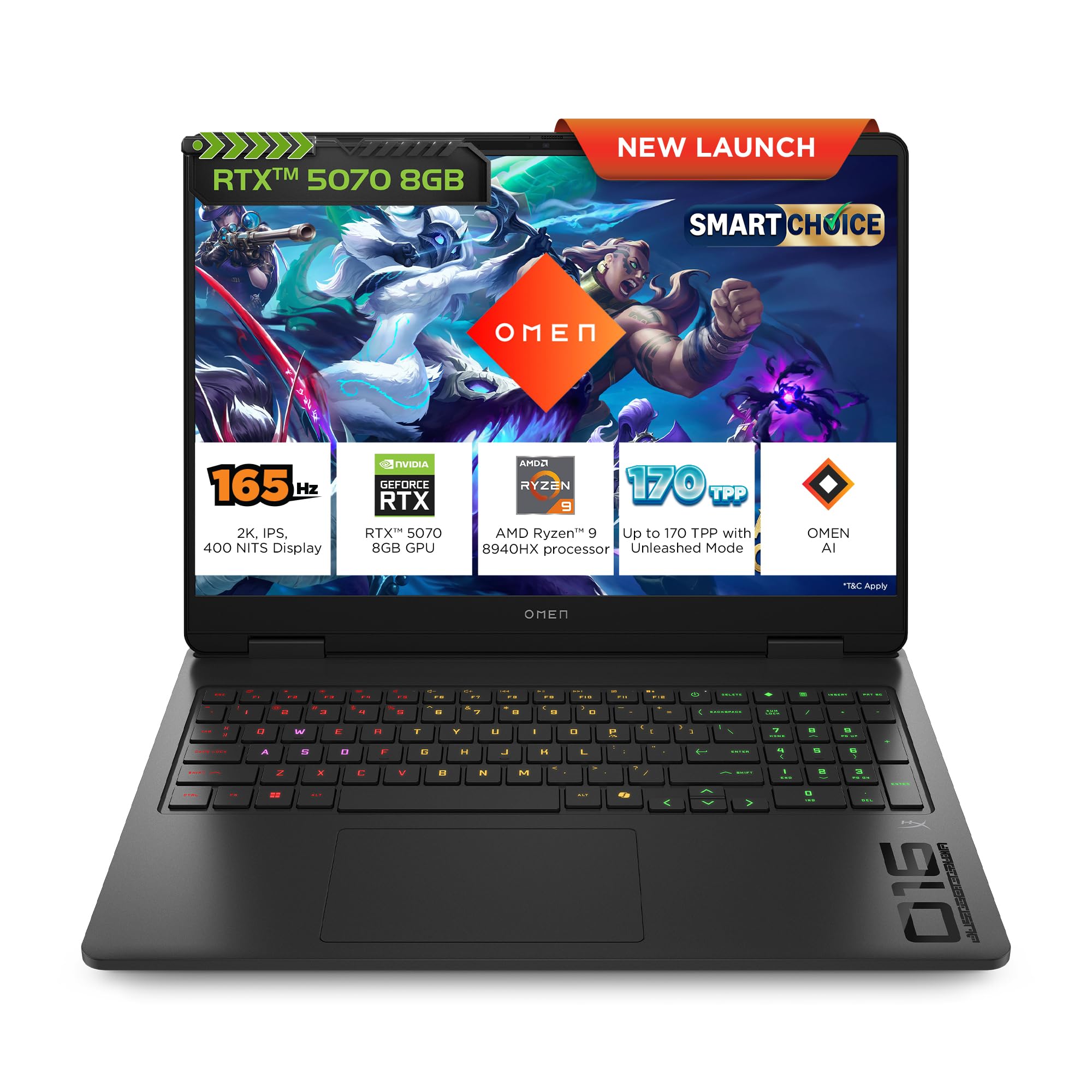 HP Omen 16, Intel Core Ultra 7 255H, 8GB RTX 5050, 24GB DDR5(Upgradeable) 1TB SSD, 2K IPS 165Hz 400 nits, 3ms RT, 16''/40.6cm, Win11, Office24, Black, 2.4kg, am0240tx, Xbox Gamepas* RGB Gaming Laptop — Amazon image 12