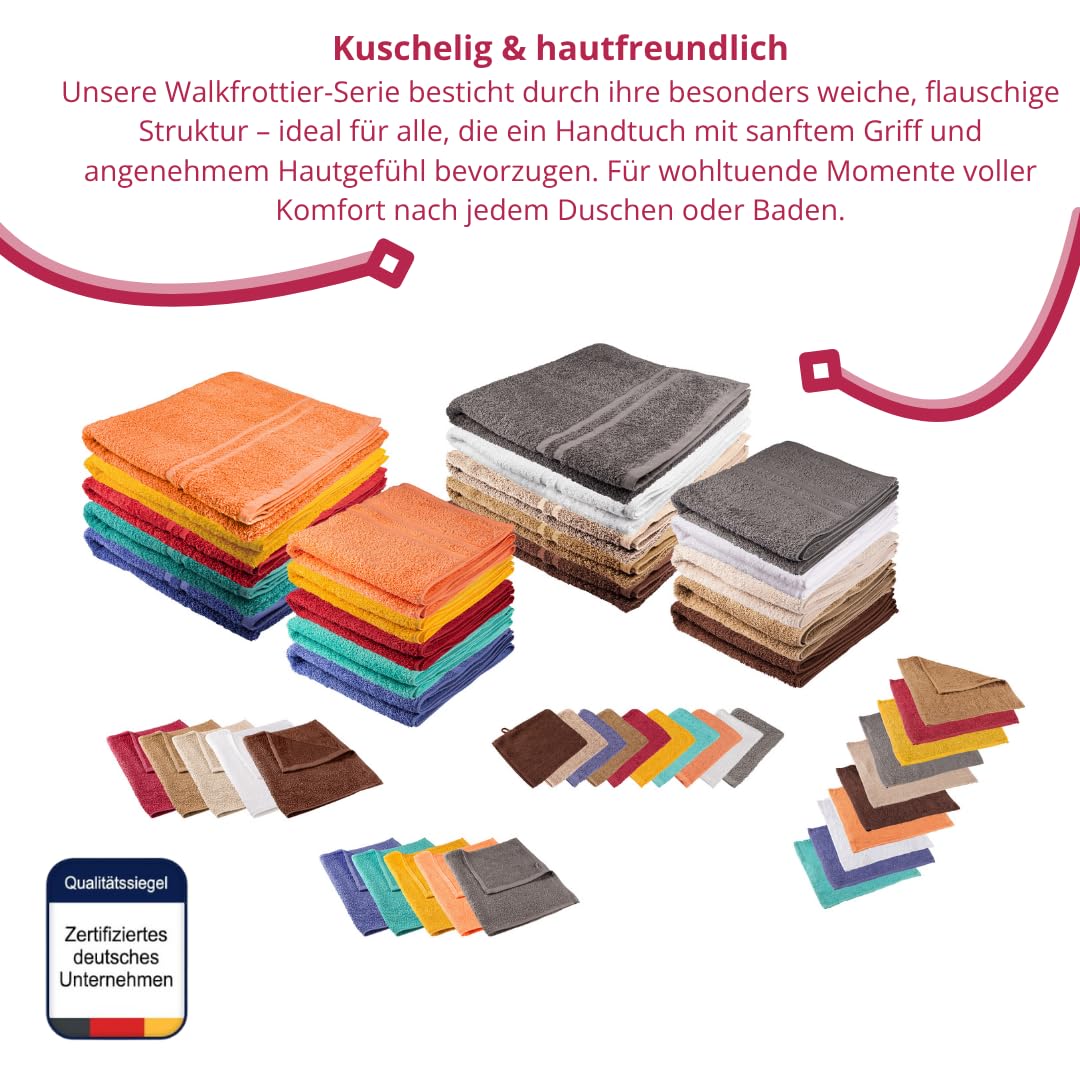 Clinotest 6er Luxus Handtücher-Set 50x100cm – 100% Baumwolle, Hotelqualität, 450g/m² – Weich, Hohe Saugfähigkeit, Langlebig, Schnelltrocknend, Perfekt für Spa, Badezimmer & Hotels, Grau