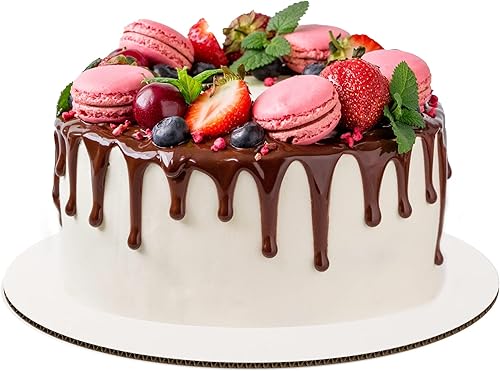 Miniatura 2 de Tableros redondos blancos para tartas, paquete de 100 unidades, 6 pulgadas, círculos redondos de cartón para tartas, bandeja base desechable para