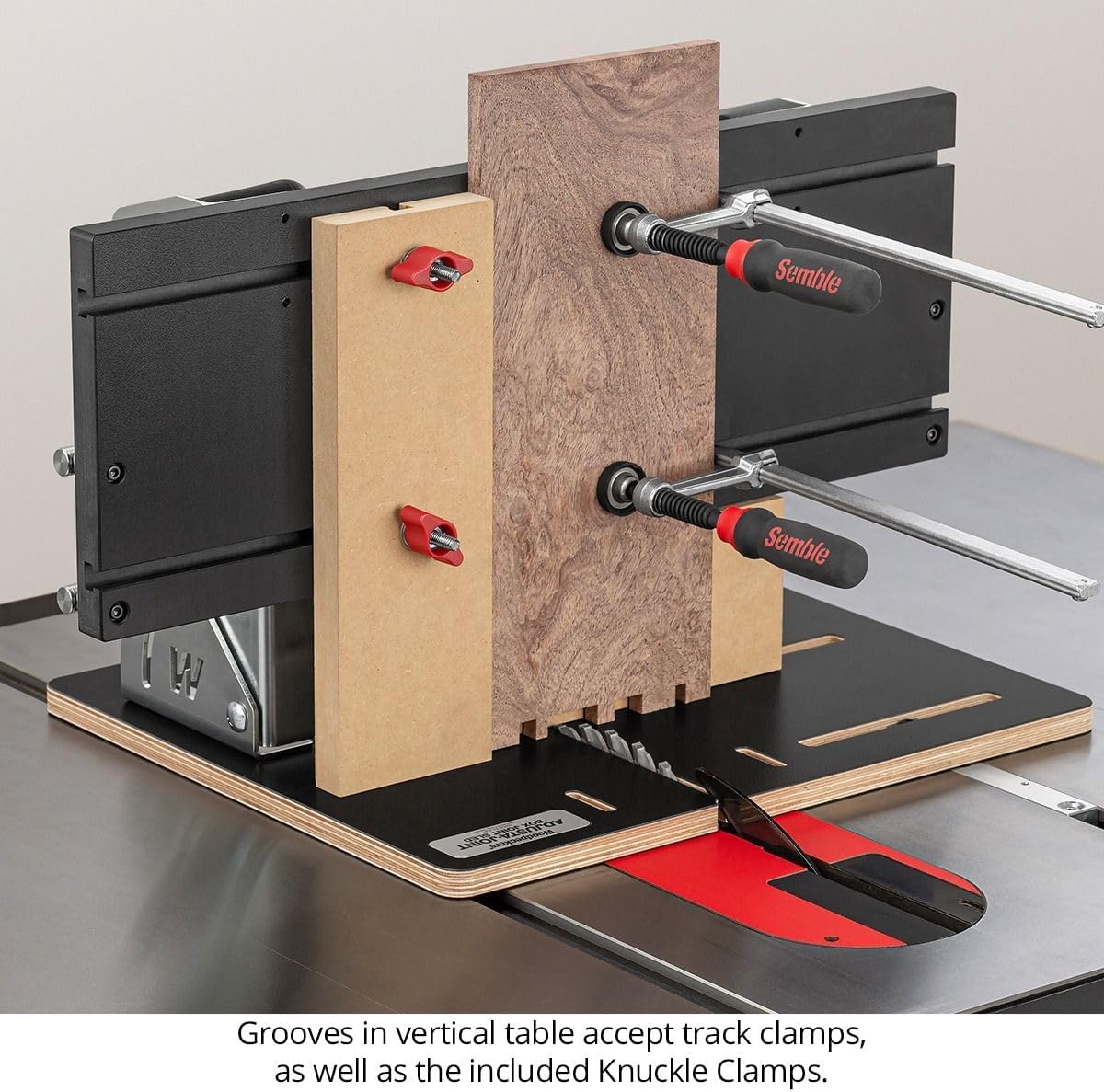 Woodpeckers Adjusta-Joint Box Joint Jig, Create Customizable Box Joints Using Unique Template System, Table Saw Sled, Woodworking Tools Made in USA - AJAJ