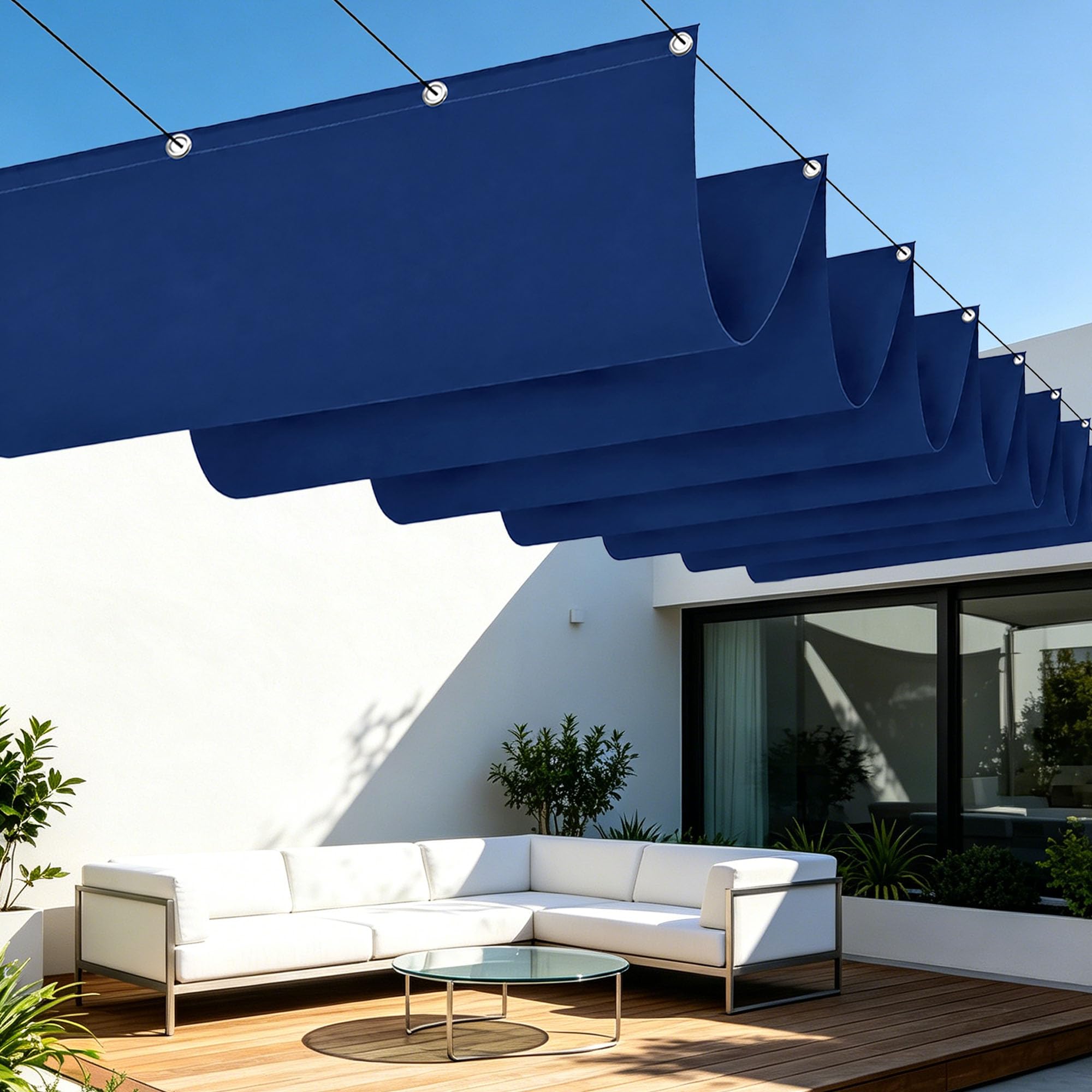 Voile ombrage rétractable 650x440 pour un été au frais sur votre terrasse