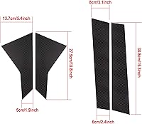 Vista 2 de TOMALL Calcomanías de vinilo para poste de ventana de automóvil, compatibles con Honda Civic de 10ª generación 2016-2021, calcomanías de columna