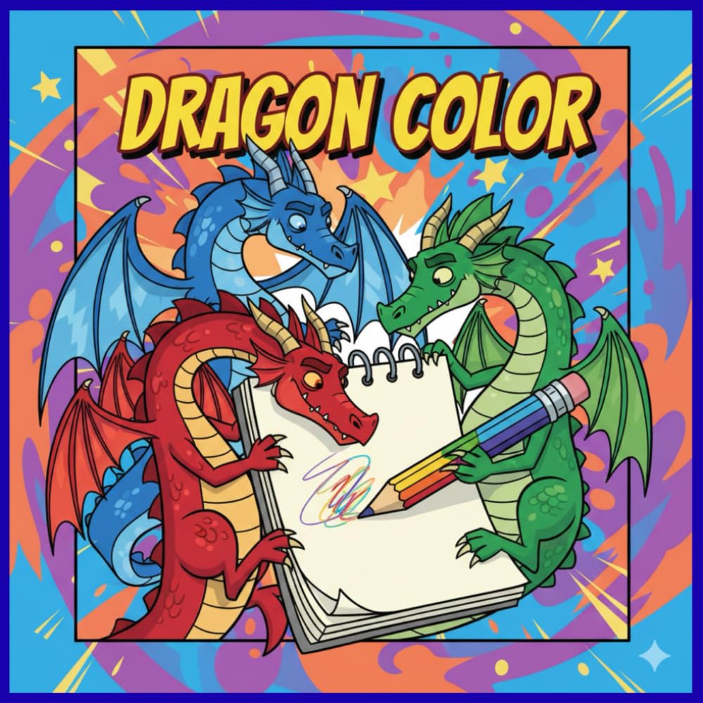 DRAGON COLOR: Dragon Coloring Book for Children aged 3-6