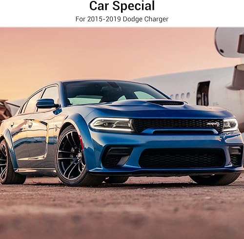 Miniatura 5 de Voodonala para cargador de techo de mango superior para Dodge Charger 2015-202, ABS azul 4 piezas