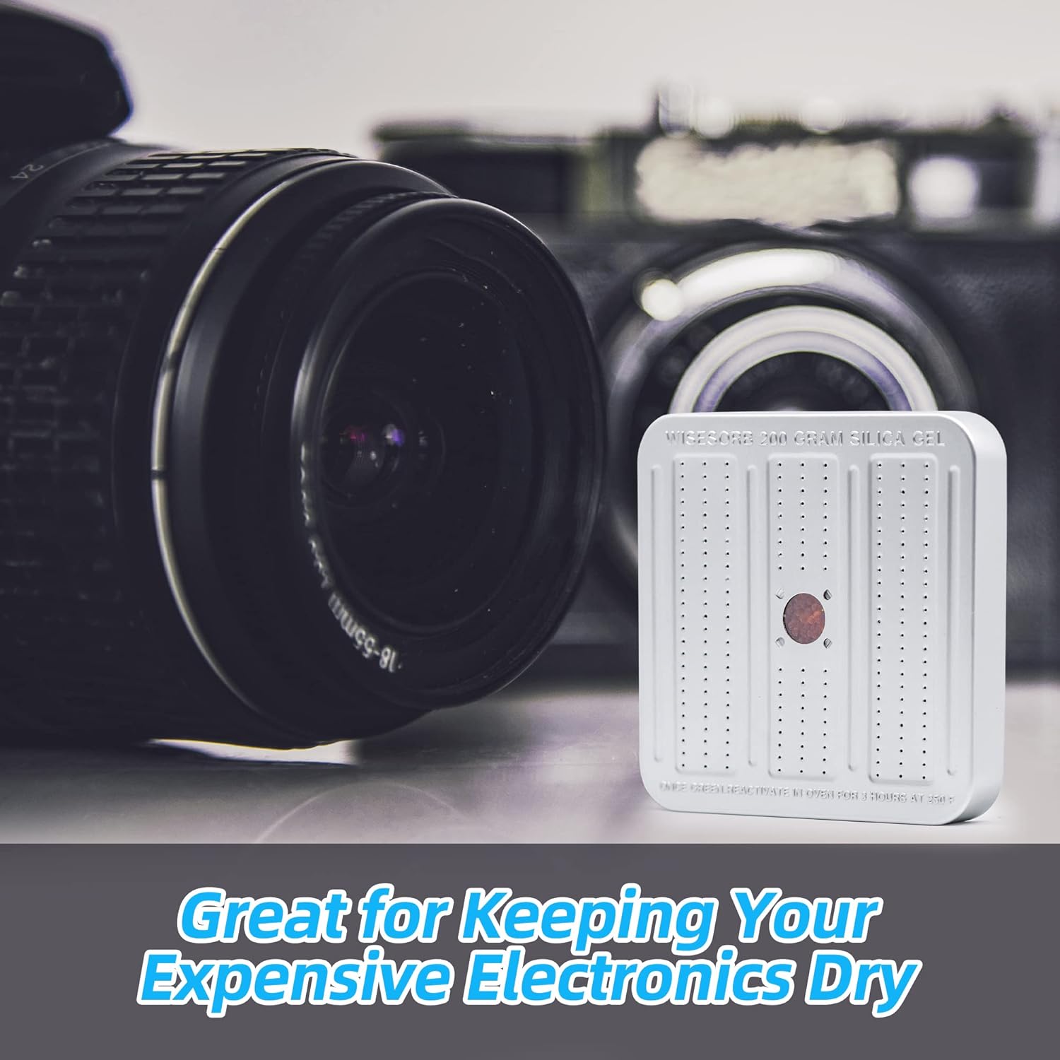 200 Gram 5 Pack Gun Safe Dehumidifier, Reusable Silica Gel Dehumidifier, Indicating Silica Gel Desiccant Canister (Orange to Green)