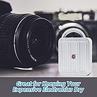 Vista 8 de Paquete de 2 deshumidificadores seguros para pistolas de 7.05 oz, deshumidificador de gel de sílice reutilizable, recipiente indicativo de gel