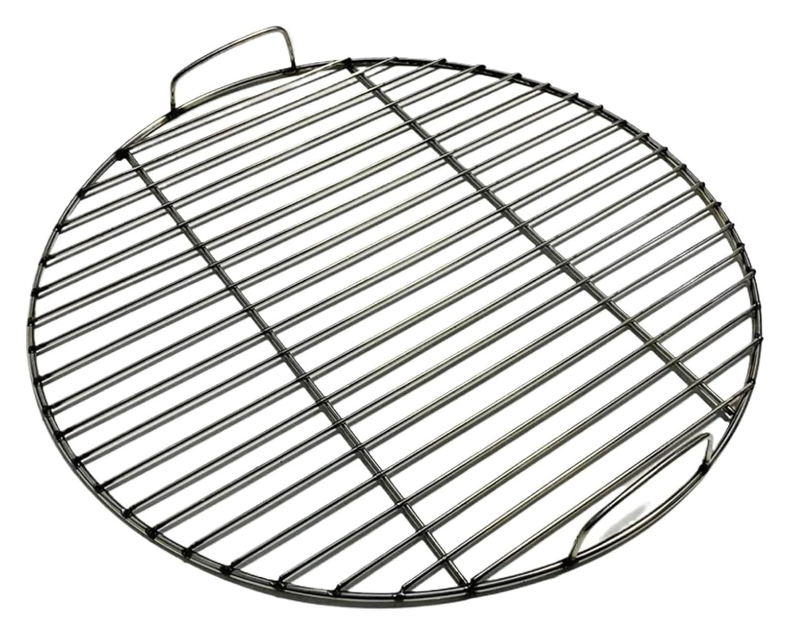 Zapasowy ruszt do grillowania, Okrągła siatka na grilla ze stali nierdzewnej Srebrna 28-50 cm Camping Piesze wycieczki Pieczenie świeżym powietrzu Palenie(40cm Have ears)