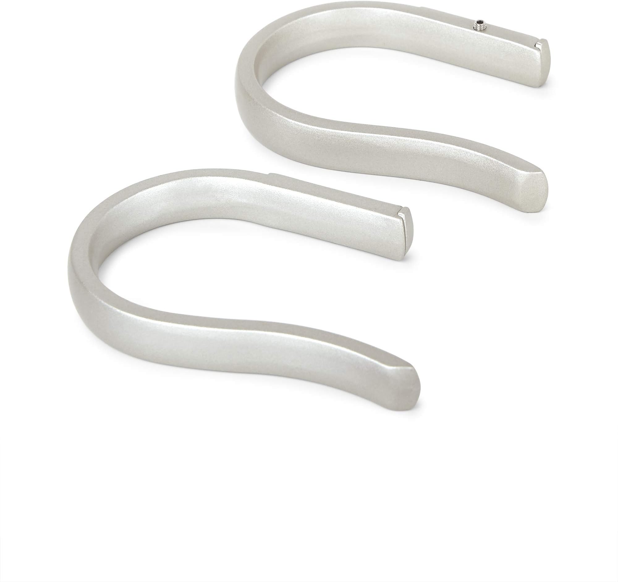 Twilight Basic Curtain Holdback, Nickel, Set of 2