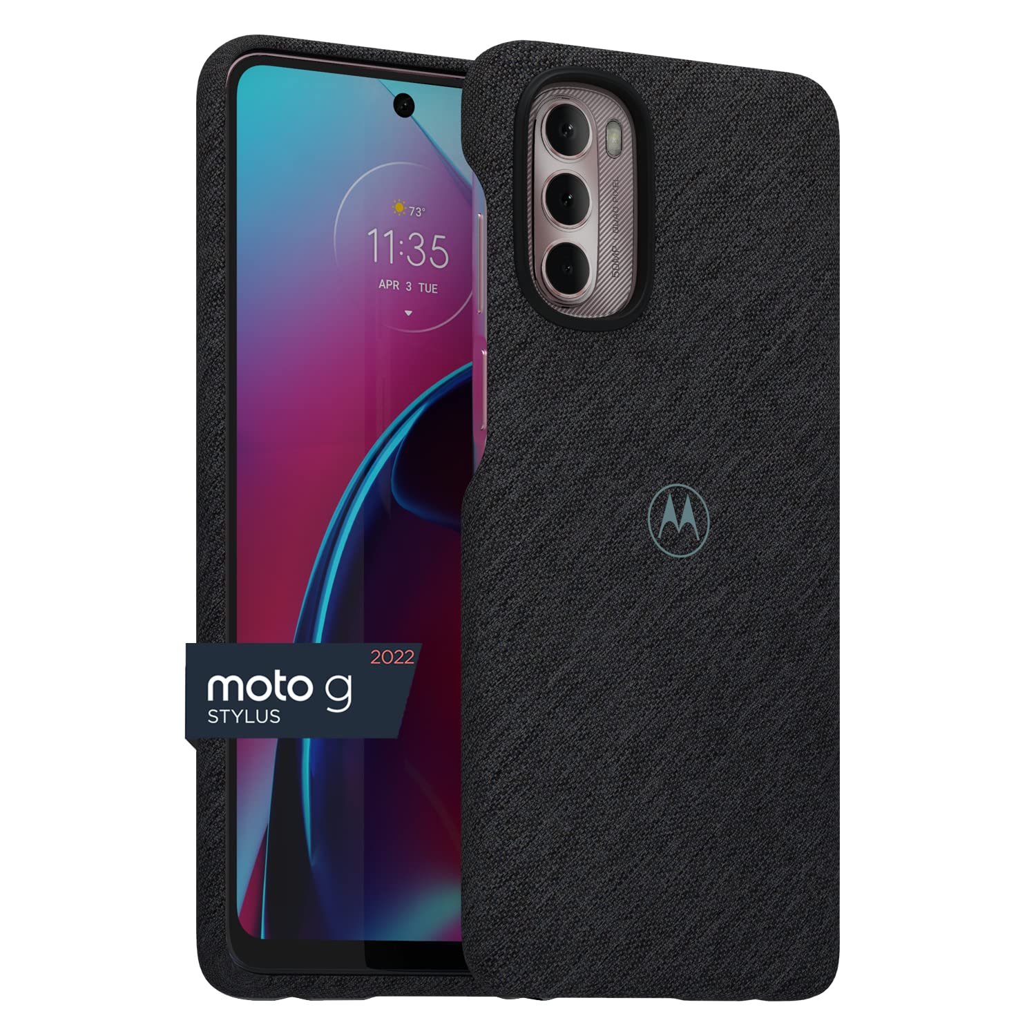 Motorola Moto G Stylus (2022) Fabric Protective Case- Precision fit, Grip Enhancing Knit Exterior, Shock Absorbing Polycarbonate Shell, Luxurious Microfiber Lining [NOT for 5G Version!]