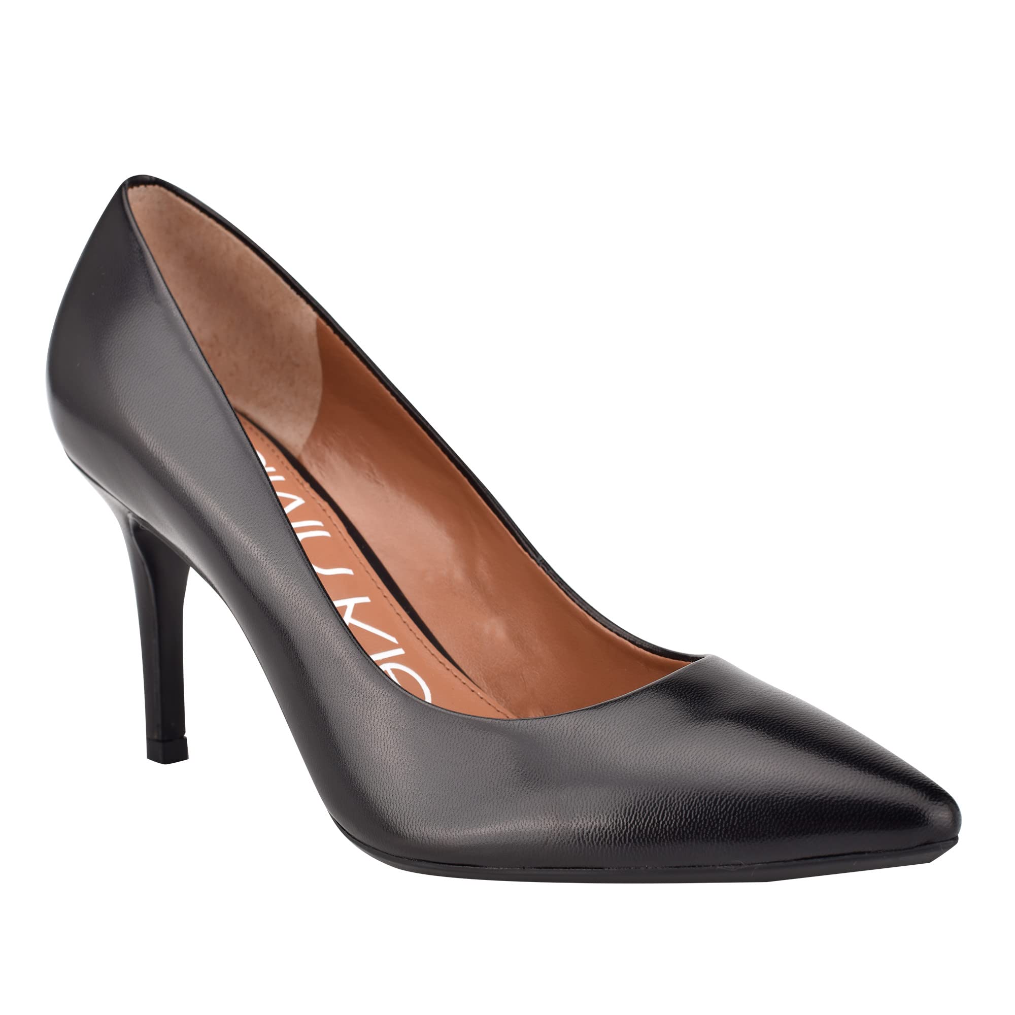 Calvin KleinWomen's Gayle Dress Pump, Black Leather 001, 38 EU