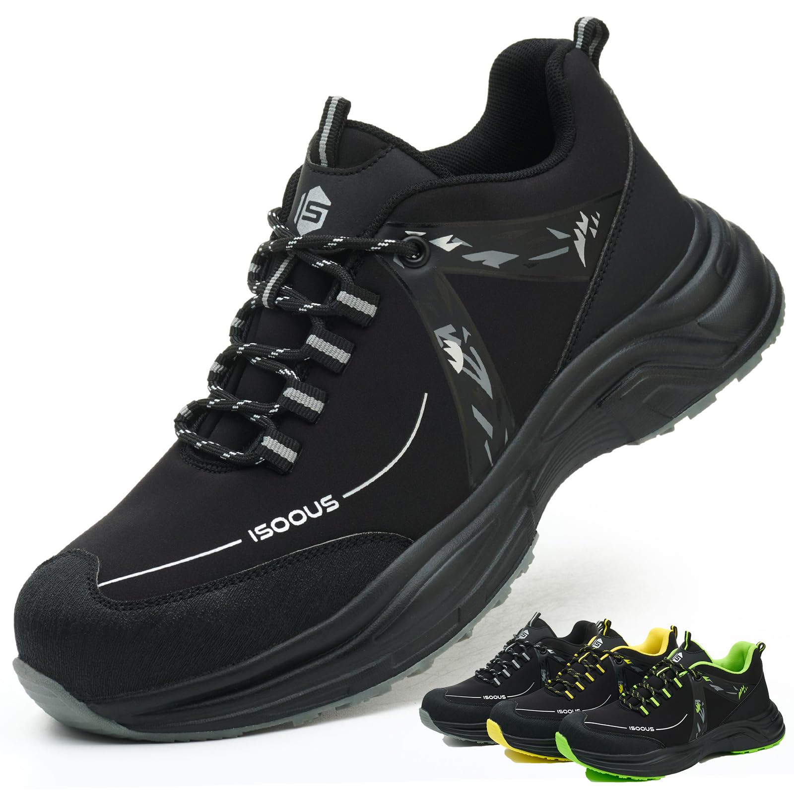 Scarpe Antinfortunistiche Uomo Donna Antiscivolo Leggere | Scarpe da Lavoro Traspiranti Con Punta in Acciaio Scarpe da Cantiere Antiscivolo,Resistente agli Spruzzi d'Acqua