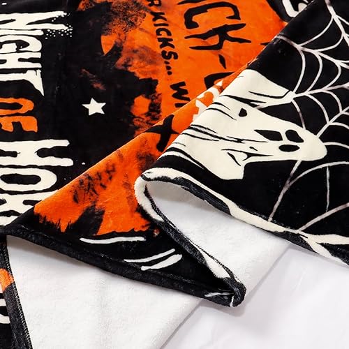 Miniatura 7 de Tupmnbry Manta de otoño de calabaza, decoración de Acción de Gracias, manta de hojas de otoño, manta de franela súper suave para cama, sofá y