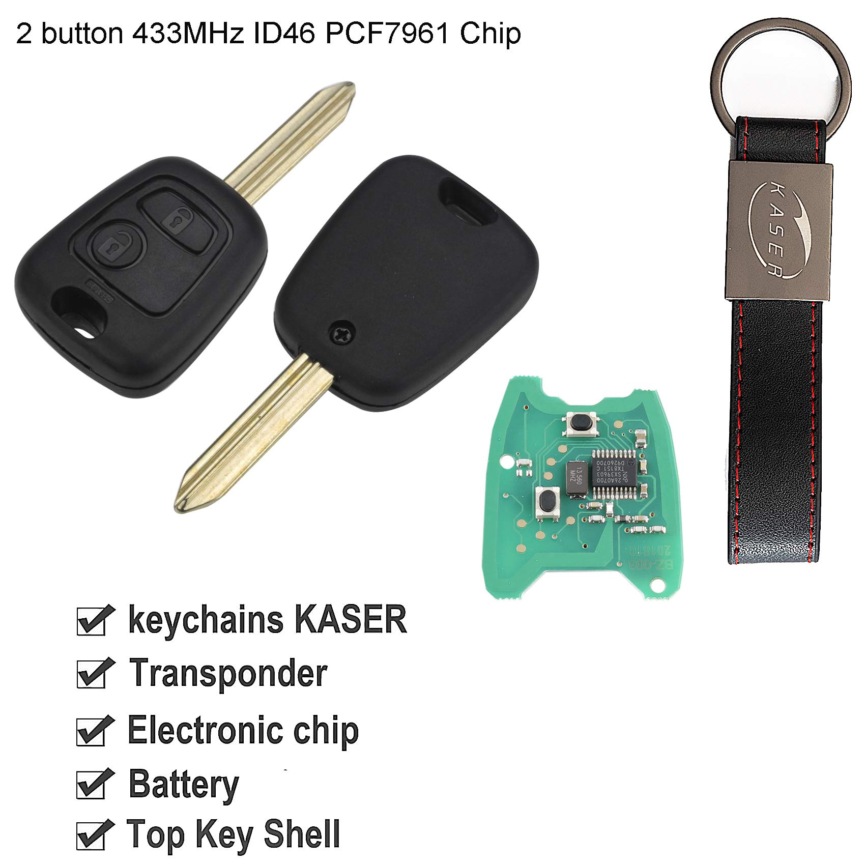 Pour Citroen C1 C2 C3 C4 Xsara Picasso Berlingo 2002 2003 2004 2005 2006 2007 2008 Cl&eacute; &agrave; Distance De Voiture 433mhz Id46 Puce | FR