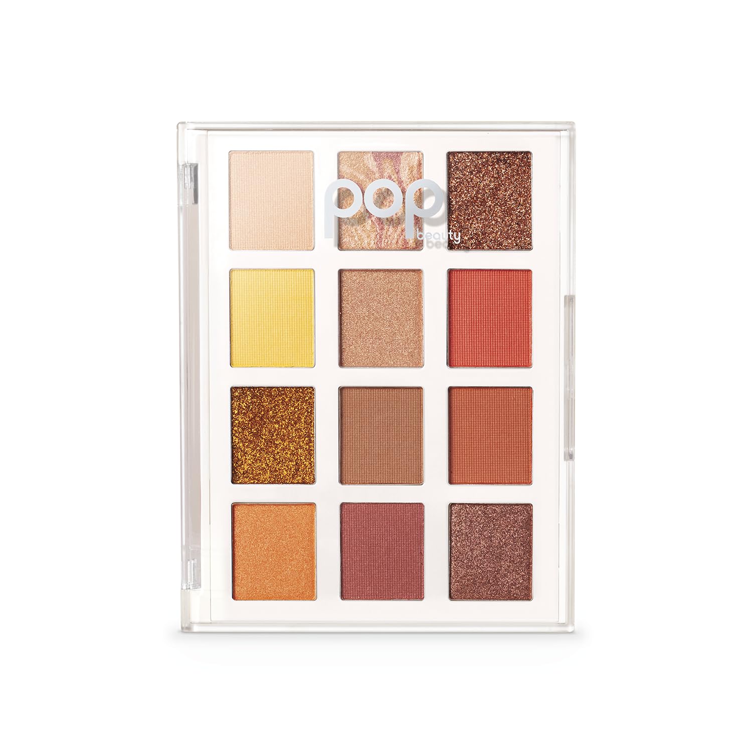 POP BeautyLIGHTSHOW PALETTE | FIRE FIT - Eyeshadow Palette, 12 Shades, Complementary Colours, Multi-Textured, Richly-Pigmented | Matte, Metallic, Satin, Glitter