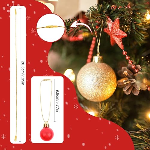 Miniatura 2 de DIYASY Ganchos para adornos de Navidad, 300 piezas para árbol de Navidad, fácil cierre a presión, ganchos metálicos para colgar decoraciones de