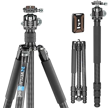 Carbon Fiber Tripod Monopod, 73'' Monopod with Low Profile Ball Head ARTCISE AS-85C Ultra Stable Lightweight Professional Camera Travel Tripod?32mm Leg Tube, Max Load 44lbs/20kg