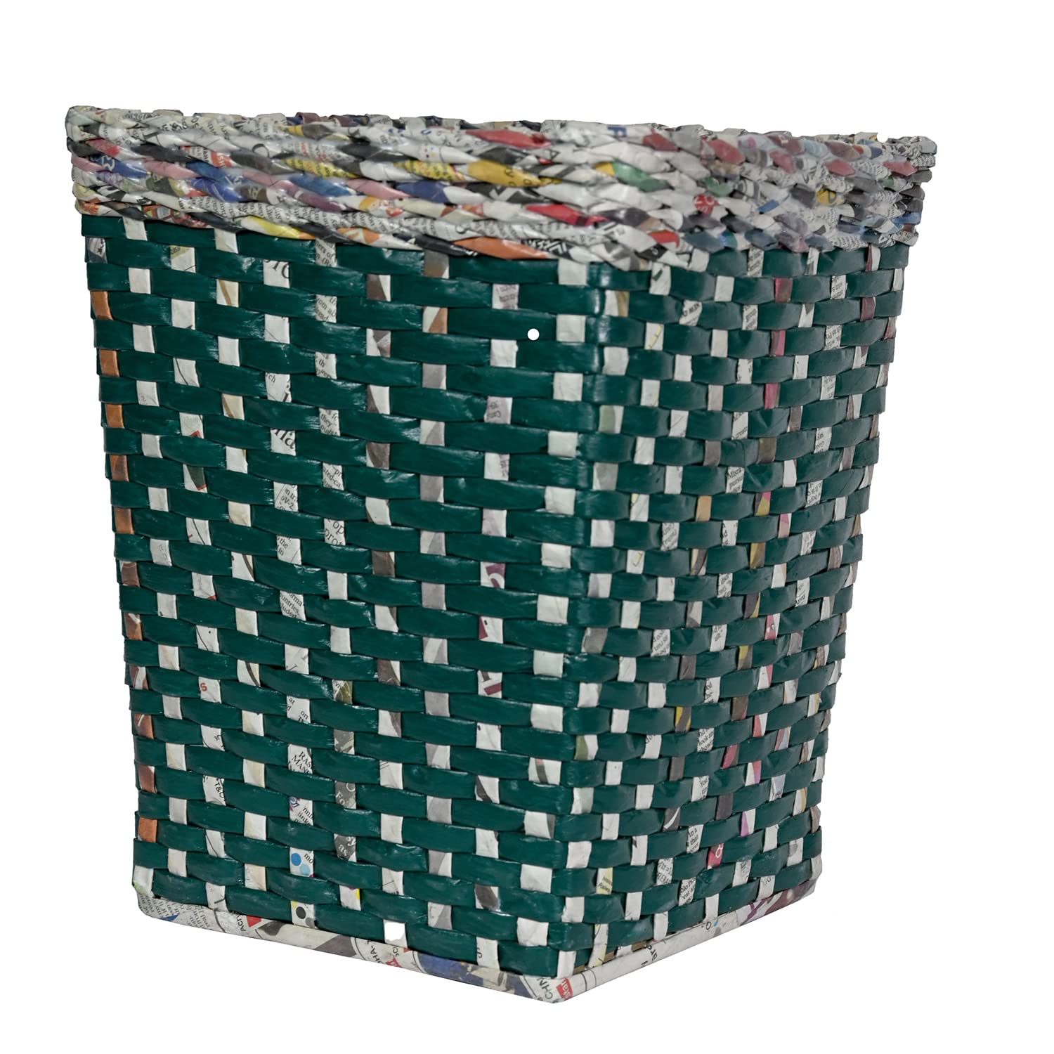 Handcrafted Paper Straw Dustbin - 10L -12