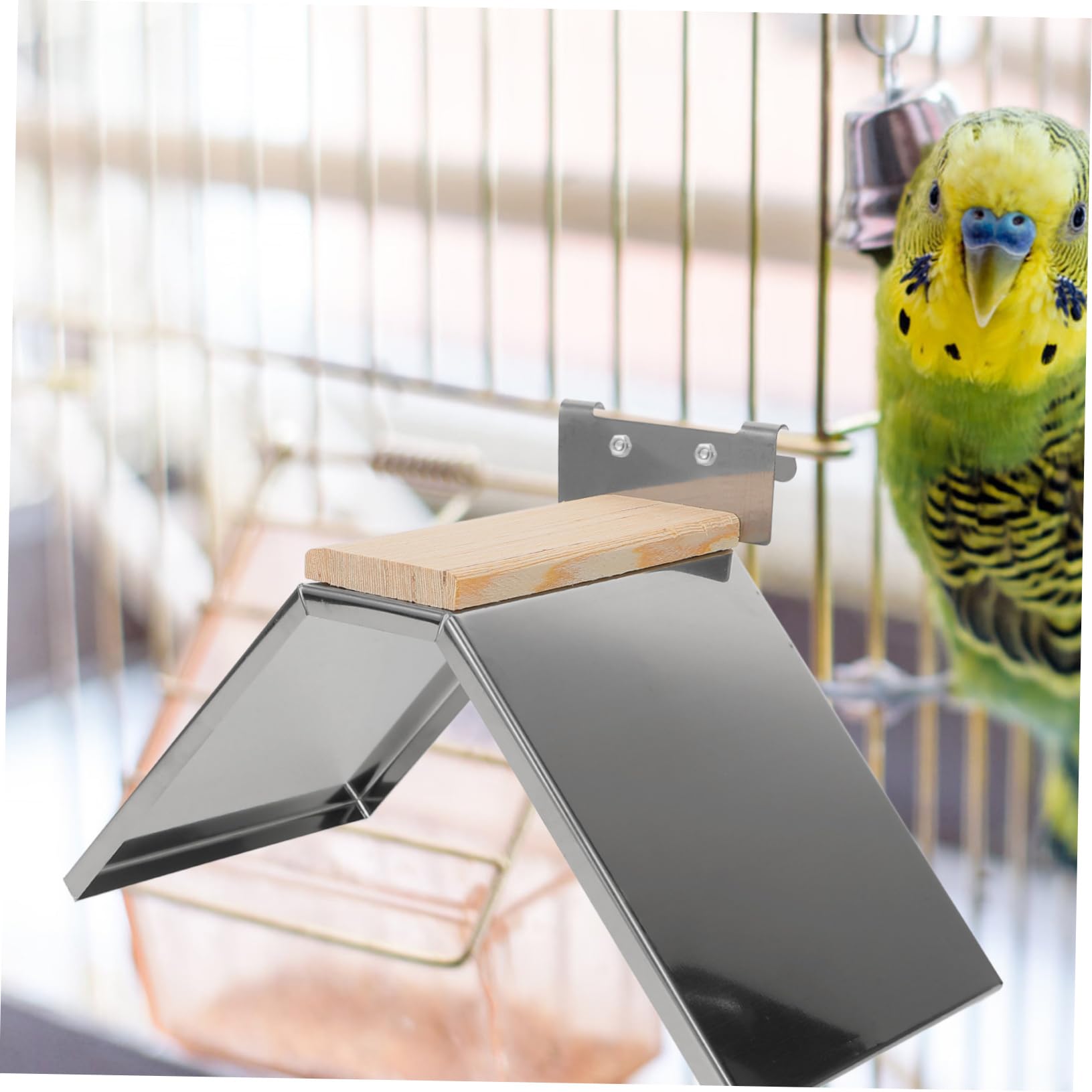 Sosoport 4piezas Soporte De Inoxidable para Aves Percha Resistente para y Pájaros Diseño Seguro y Cómodo para Periquitos y