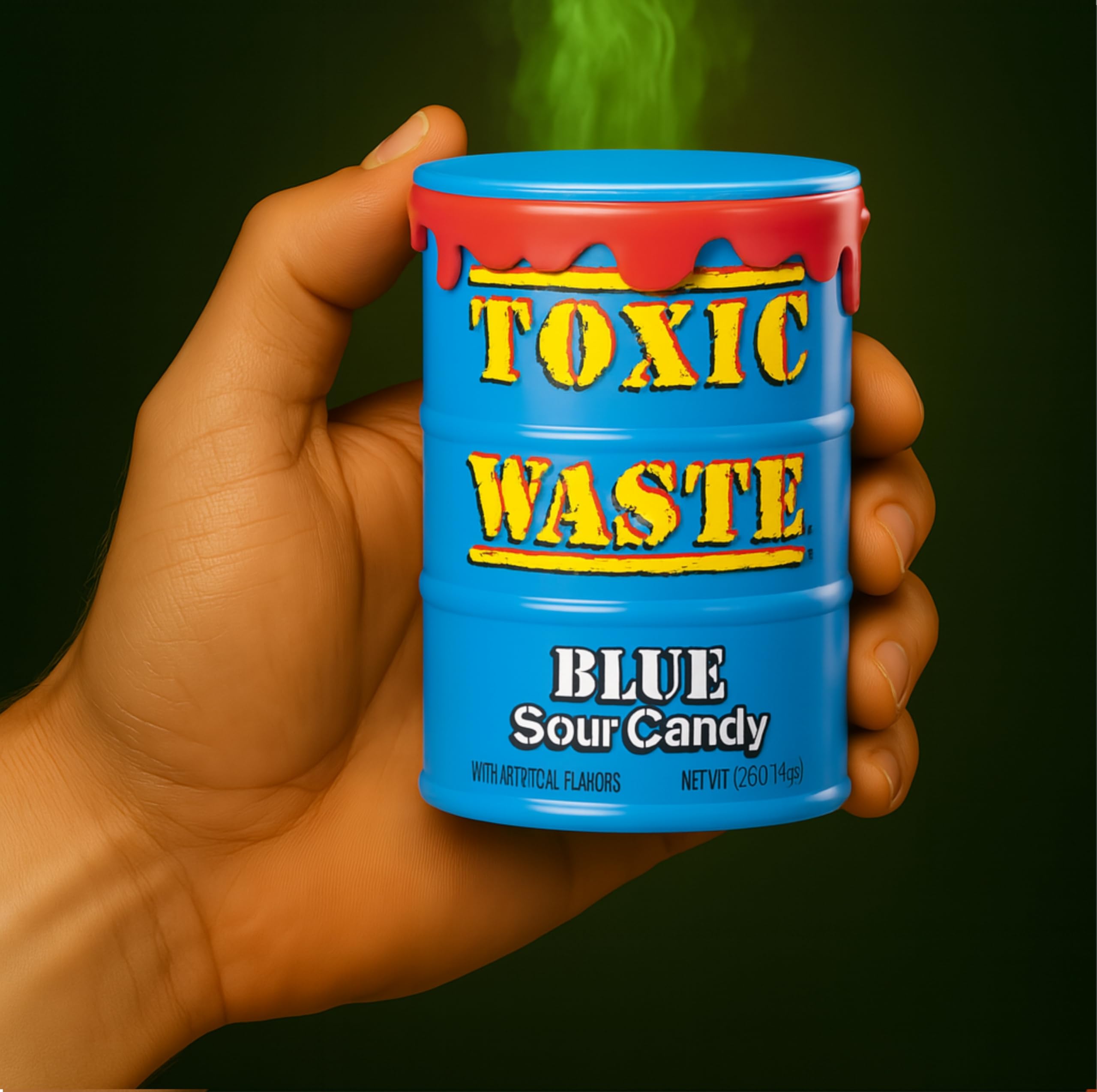 Toxic Waste Blue- Caramelos Super Acidos, varios sabores - 2 x 42g - Pack Laborawi