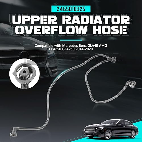 Miniatura 2 de BINB ROAD Tubo de manguera de desbordamiento superior del radiador 2465010325 compatible con Mercedes Benz AMG CLA250 GLA250  GLA45 2014-2020